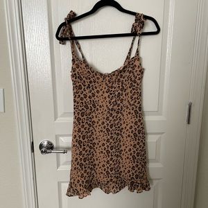 Reformation Christine Dress in feline leopard